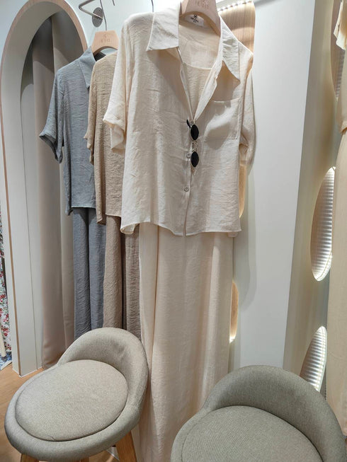 Summer Casual Spaghetti Strap Dresses with Short Sleeves Shirts
